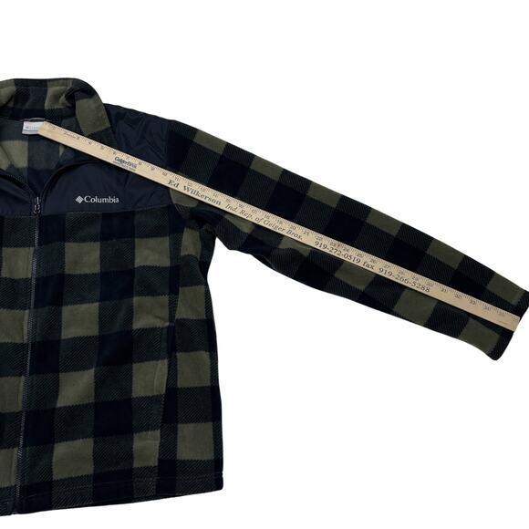 Columbia Fleece For bugaboo II Interchange Jacket Mens Size XL Blue Plaid *READ* - Picture 9 of 9